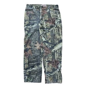 Vintage 90s Braided River Green Camo Hunting Sport Pants Size 38x32